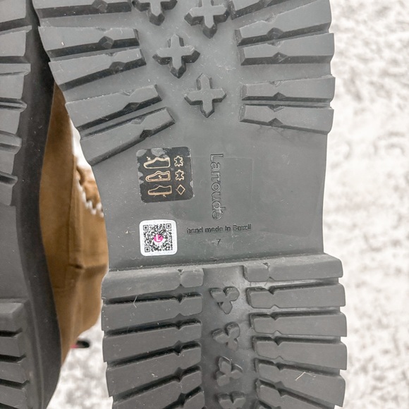 NWB Larroude Lara Knee High Combat Boot Tobacco - Picture 10 of 14